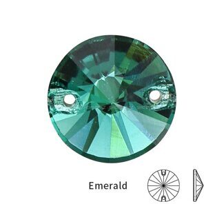 Пришивные стразы Rivoli(Круг) EMERALD сегмент Premium